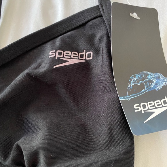 Speedo Women's Color Blocked Keyhole Tie Back Bikini Top. Sz. M - Picture 3 of 11